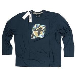 Smartwool Bear Country Graphic Long Sleeve T-shirt Tee Sz 2XL Blu Grn XXL NWT